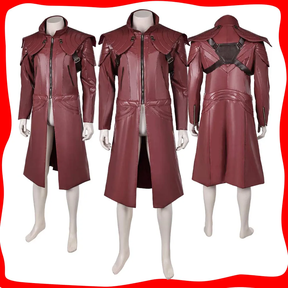 

DMC Dante Cosplay Men Fantasy Long Brown Overcoat Costume for Adult Male Coats Outfits 2025 Game Jackets Halloween Carnival Suit