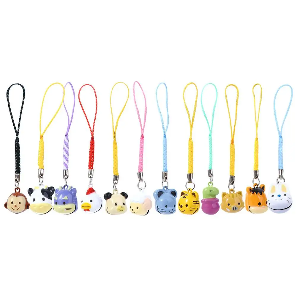 Phone Accessories Bear Bunny Animal Series Cartoon DIY Keychain Phone Bell Straps Phone Lanyard Phone Dolls Mobile Phone Straps