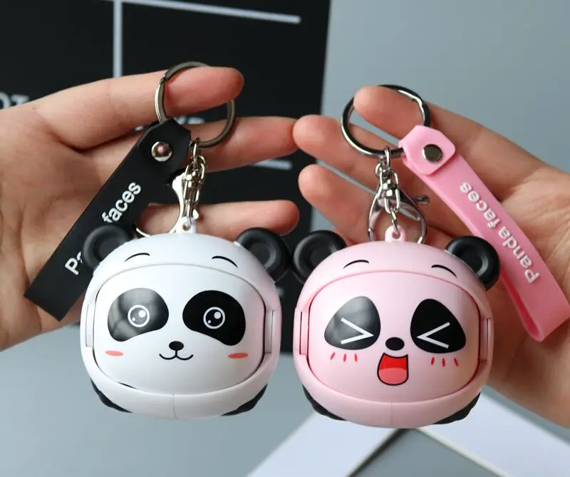 Novità divertente Sichuan Opera Face change Panda zaino Charm portachiavi ciondolo Cartoon Cute Face change Panda Decompress Toys