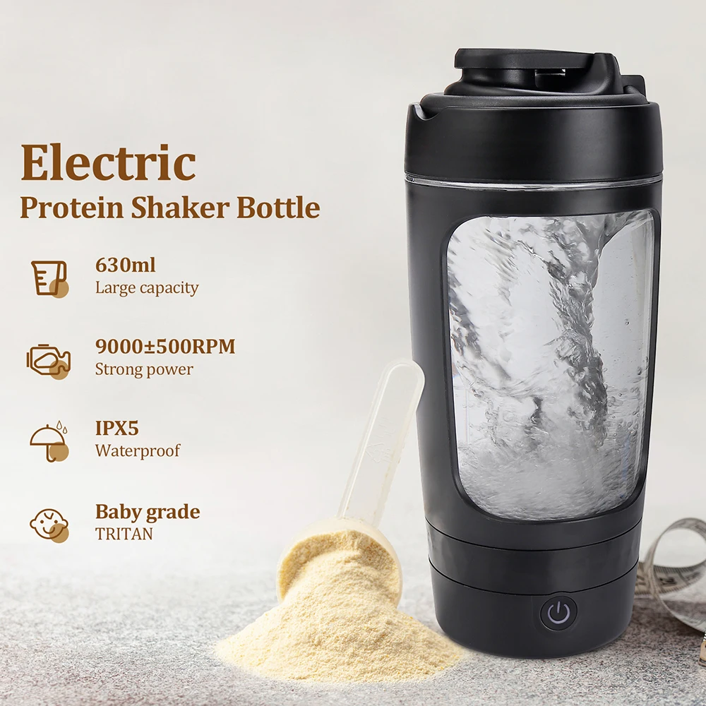 

630ml Electric Shaker Bottle Portable Whey Protein Shaker Automatic Stirring Blender Multipurpose Juice Mixer Cups Fitness Work
