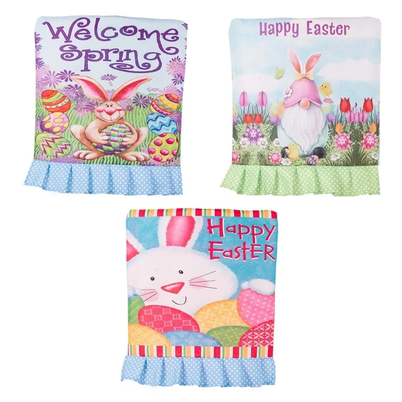 

4Pcs Easter Chair Back Covers Dining Chair Slipcovers for Easter Decorations Gnome Rabbit Dining Room Covers Dropship