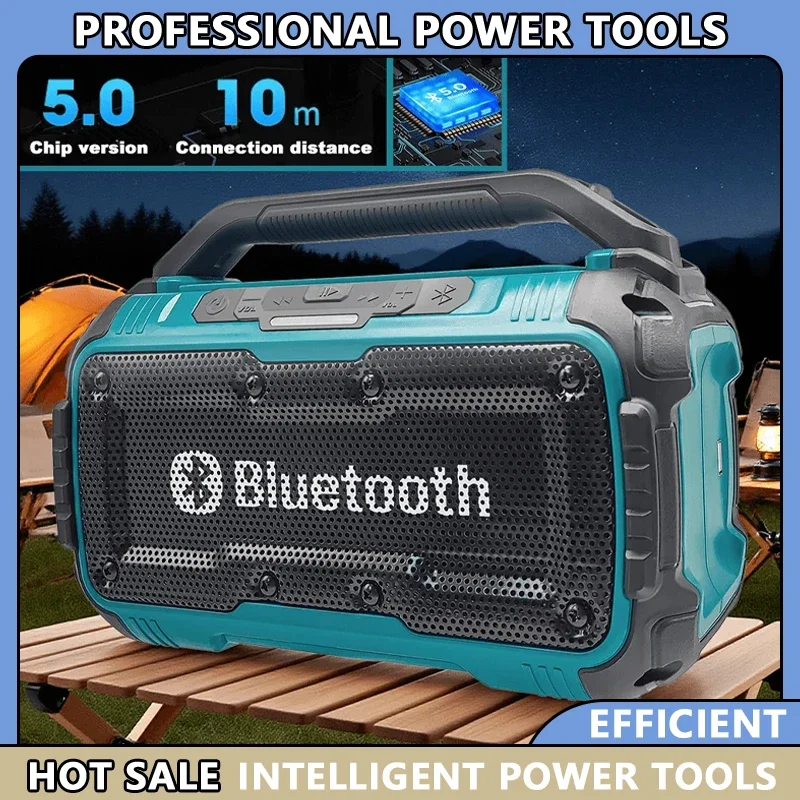 

Акустическая система Makita 18V (без аккумулятора) с Bluetooth, портативная, с объемным звучанием, двухканальный сабвуфер, громкоговоритель