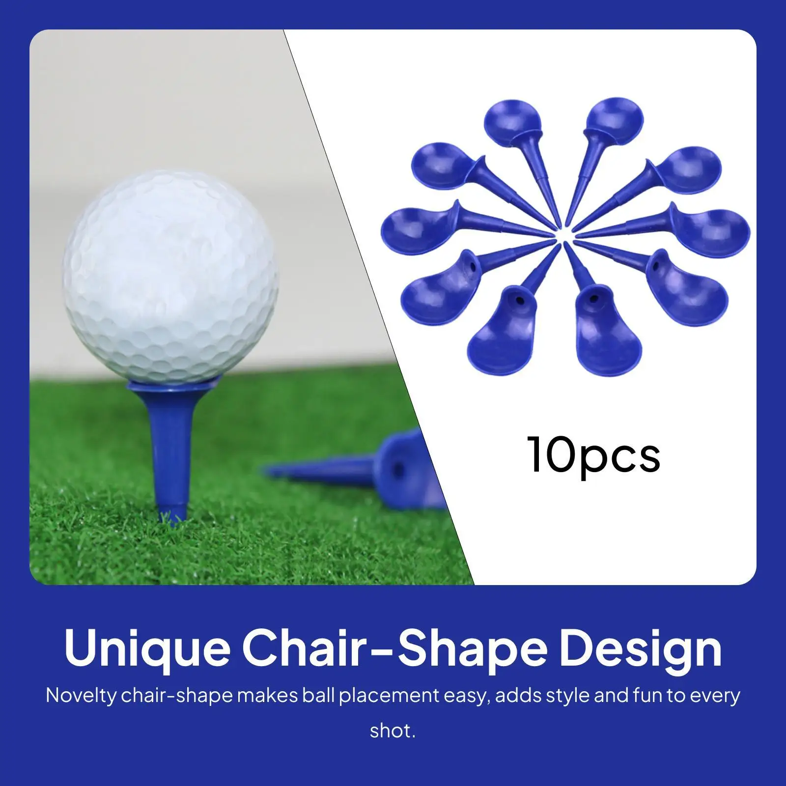 Creative Golf Tees Funny Step Down Design Blue Plastic Tee for Professional Golf Practice Sessions