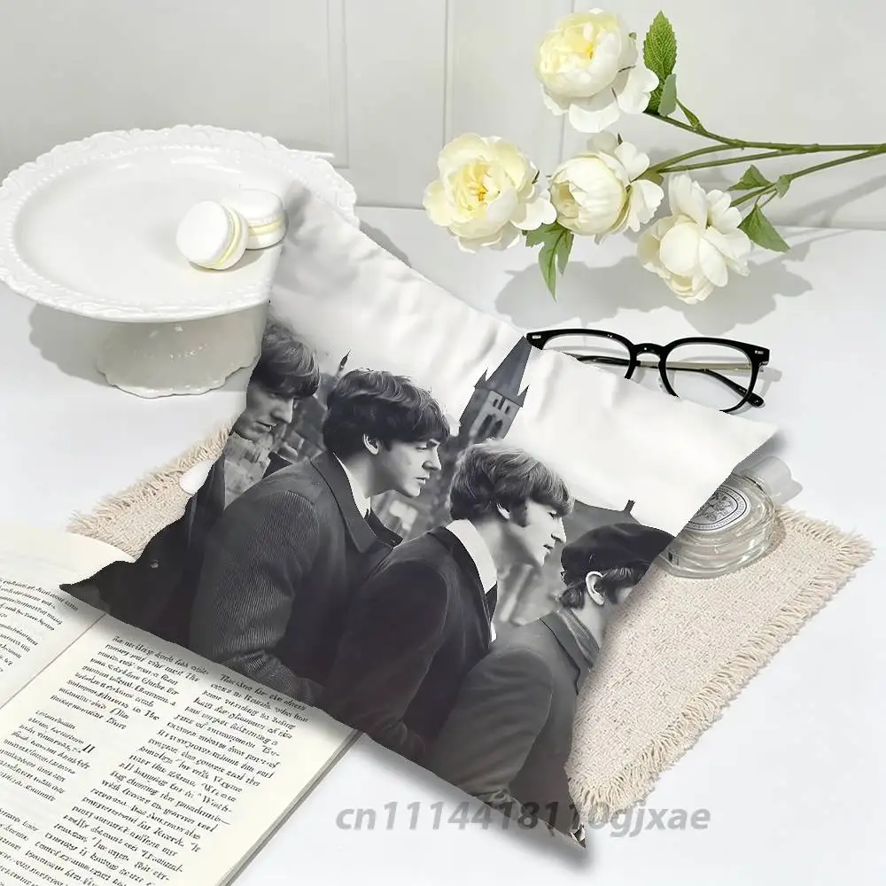 The B-Beatles Band HELP Pillow Case Living Room Sofa Cushion Cover Suitable For Home Bedroom Room Decoration