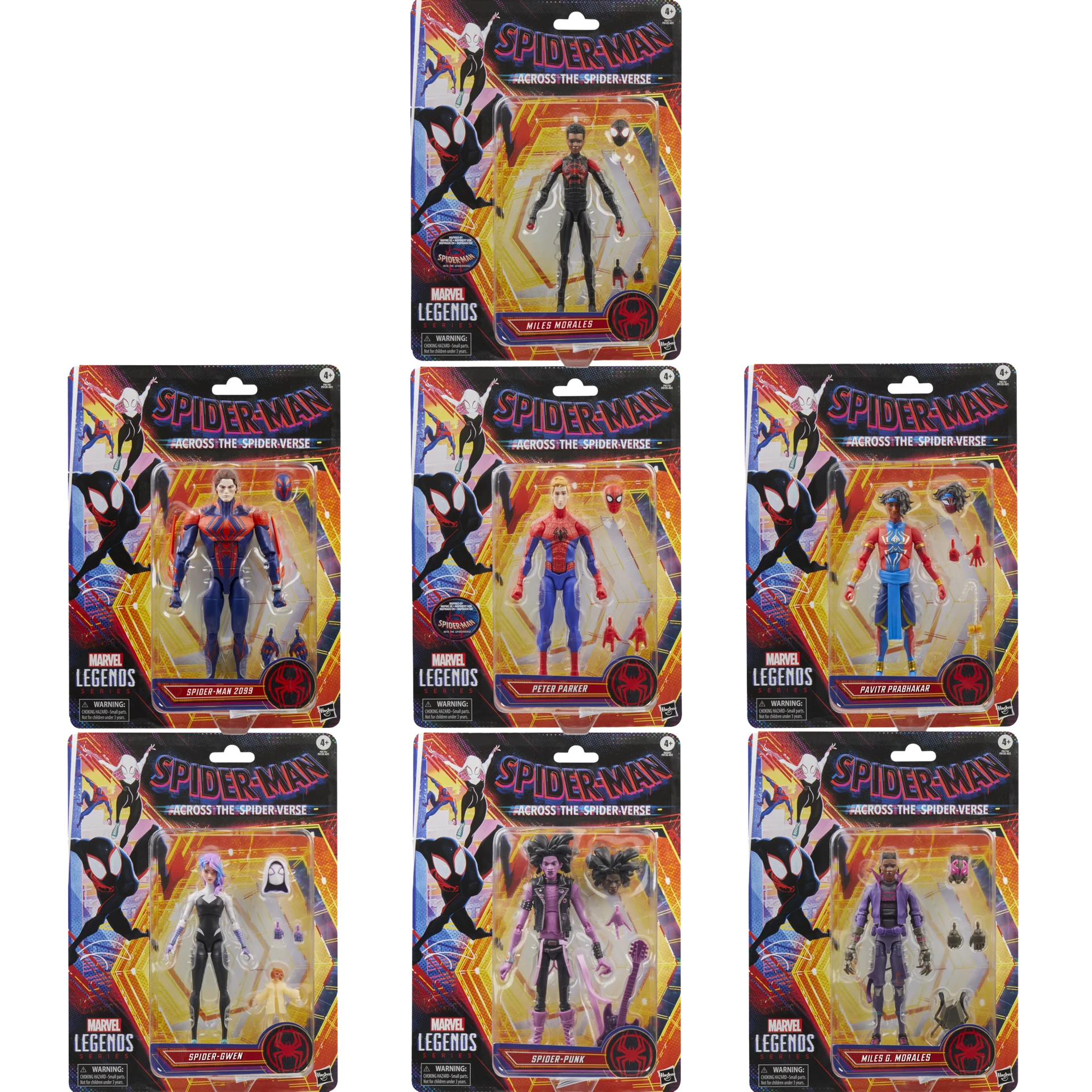 Marvel Legends Across the Spider-Verse Miles G. Morales Peter Parker 2099 Gwen Punk Spider Man Pavitr Prabhakar 6