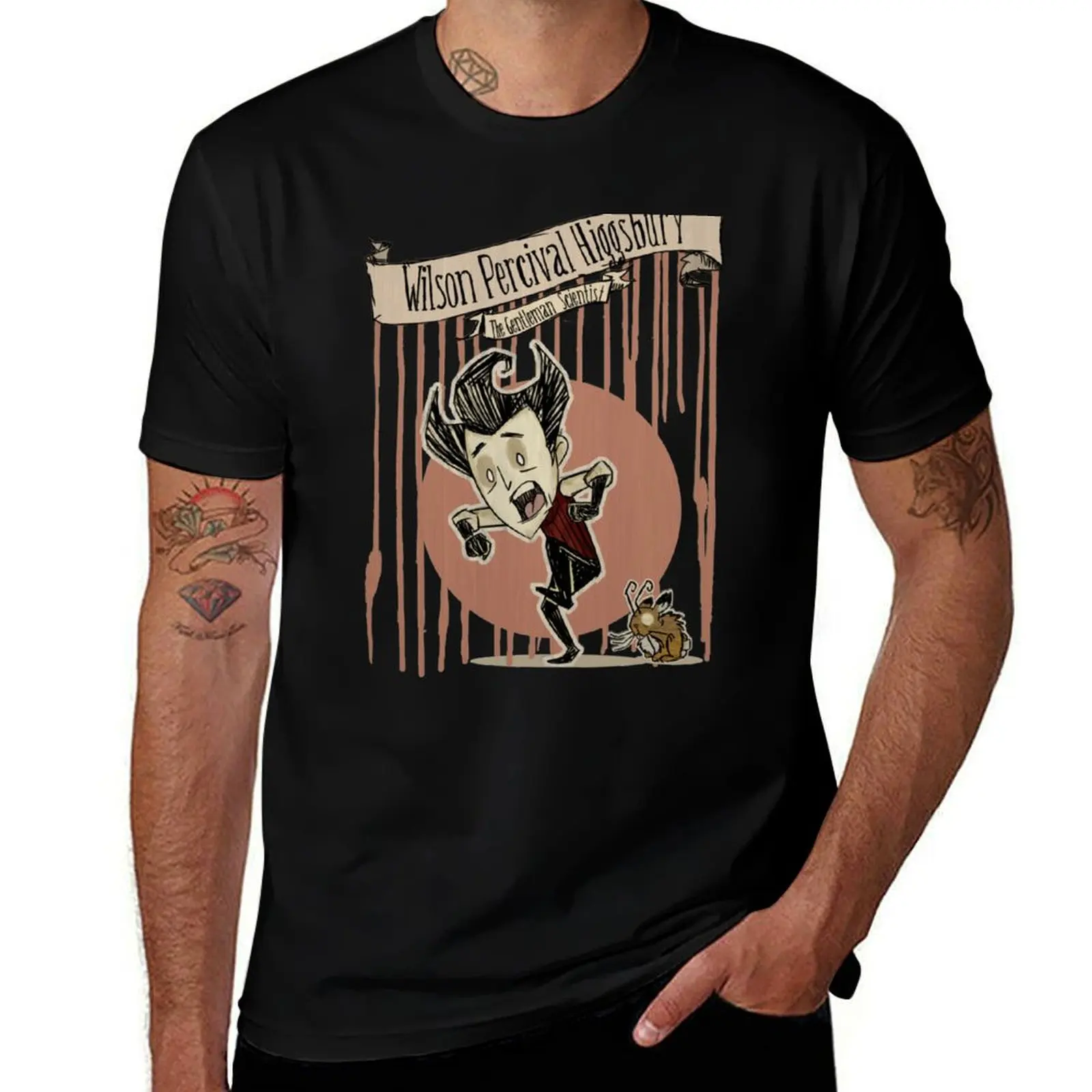 

Don_t Starve- Wilson Percival Higgsbury T-Shirt cotton t shirt pack cotton t shirts high quality T-Shirt
