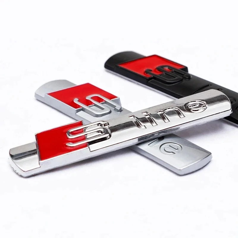 2 قطعة ثلاثية الأبعاد ABS سيارة S خط شعار ملصق شارة ملصق مائي الديكور لأودي Sline S6 S7 SQ5 SQ7 A3 A4 A5 A6 A7 A8L Q3 Q4 Q5 Q6 Q7 Q8 TT #3