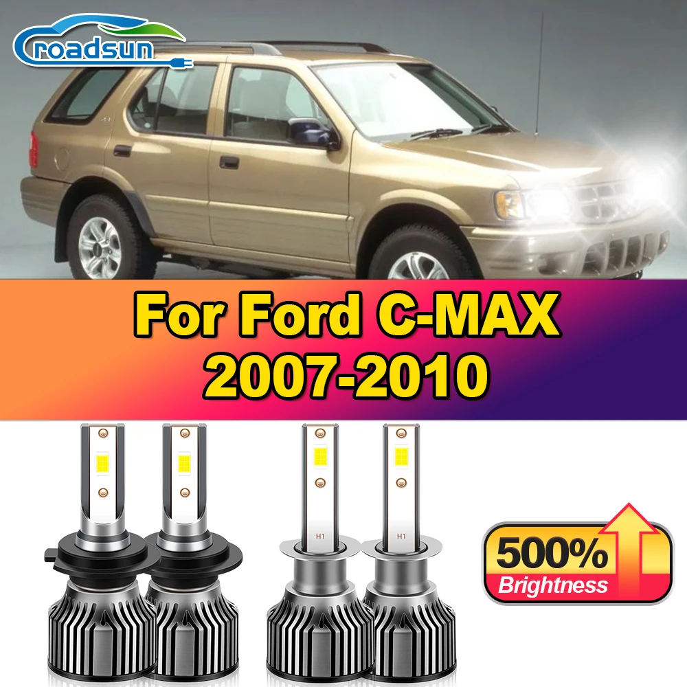 240W Car Lights 40000LM LED Headlight Bulbs 12V 6000K White High Low Beam Auto Lamps For Ford C-MAX 2007 2008 2009 2010