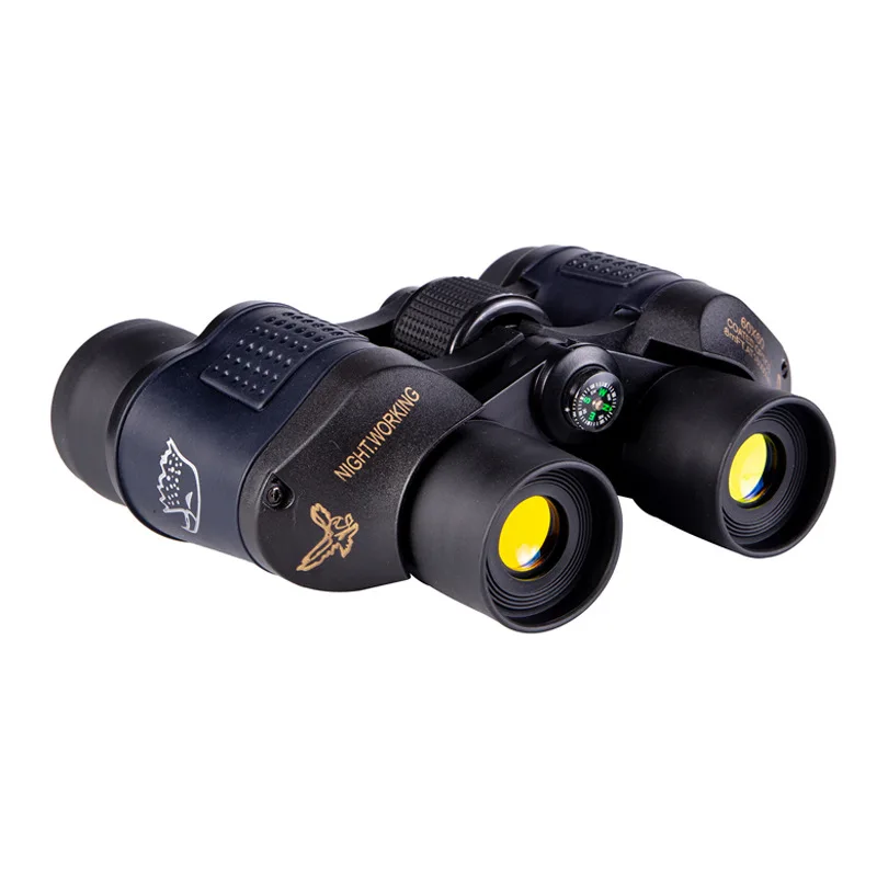 

60X60 binoculars with coordinates, low light night vision, high-definition red film telescope