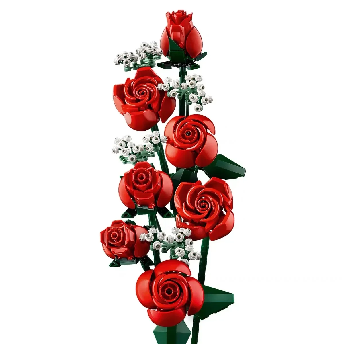 Bouquet Of Roses Compatible 10328 Construction Home Décor Artificial Flowers Building Blocks Toys Bricks Birthday Christmas Gift