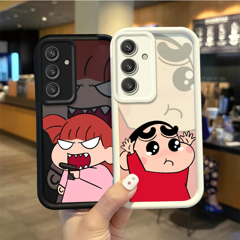 Cute C-Crayon Shin-chans Phone Case For Samsung Galaxy A36 A35 A34 A33 A32 5G A31 A30 A24 A23 A22 A16 A12 A50S M55 Cartoon Cover