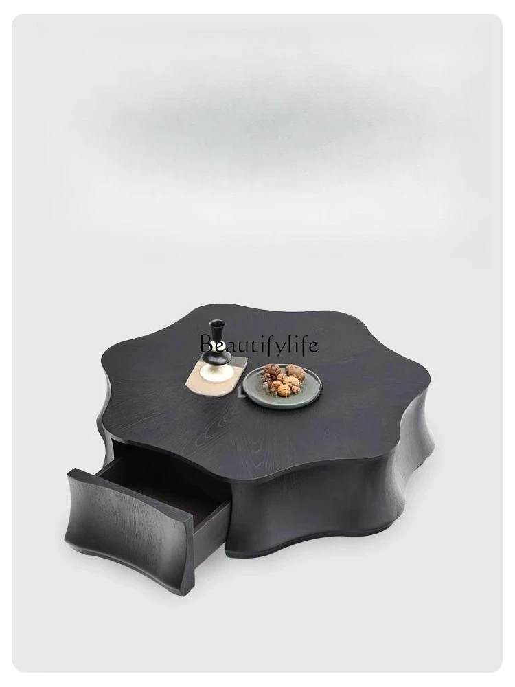 

01Cloud coffee table simple modern living room home solid wood coffee table 2025 new light luxury high sense