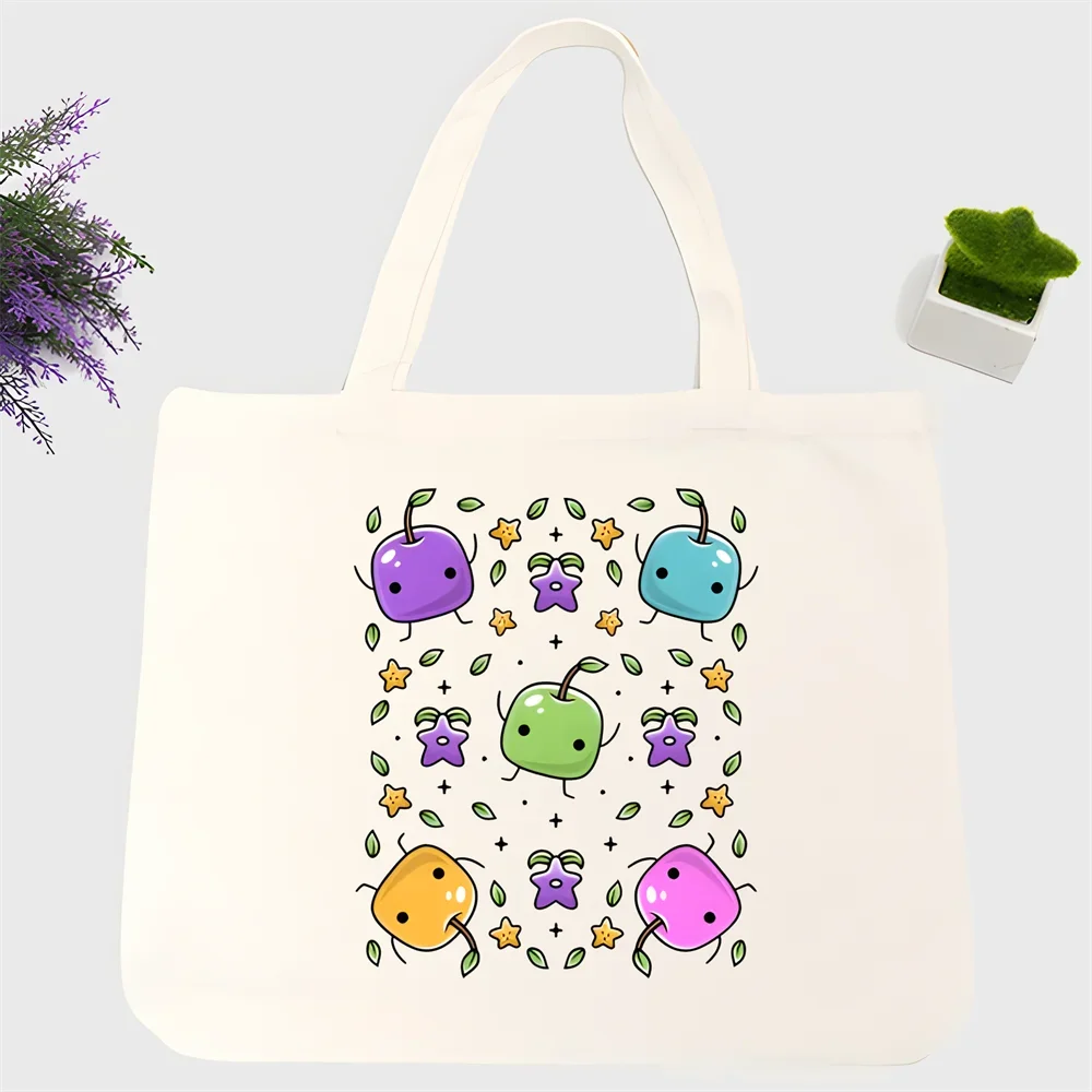 Stardew Valley Gaming Chicken وصل حديثًا حقيبة قماش فنية حقائب تسوق مطبوعة بسيطة للفتيات حزمة عادية للحياة #1