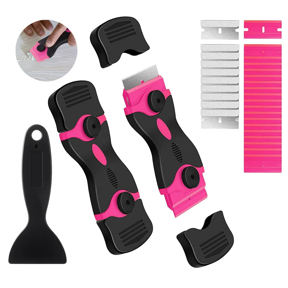 

NeoWrap Double Razor Blade Scraper Tool Glass Scraper for Decals Window Tint Adhesive Stickers Labels Remover Oven Clean Scraper