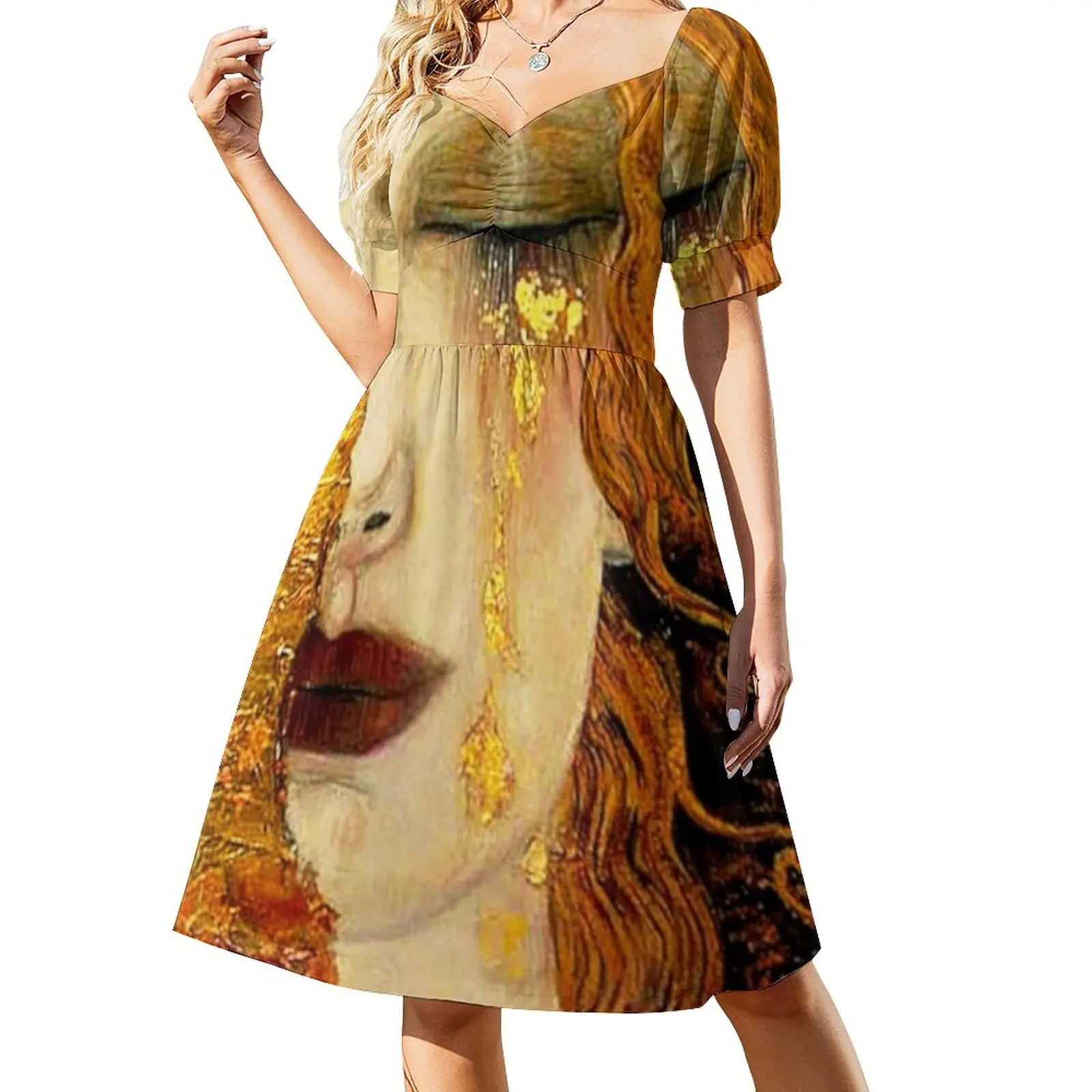 

Gustav Klimt | "Freya's Tears" w/Signature| Women's Grief Art Nouveau Dress clothes for women women's summer clothing 2023