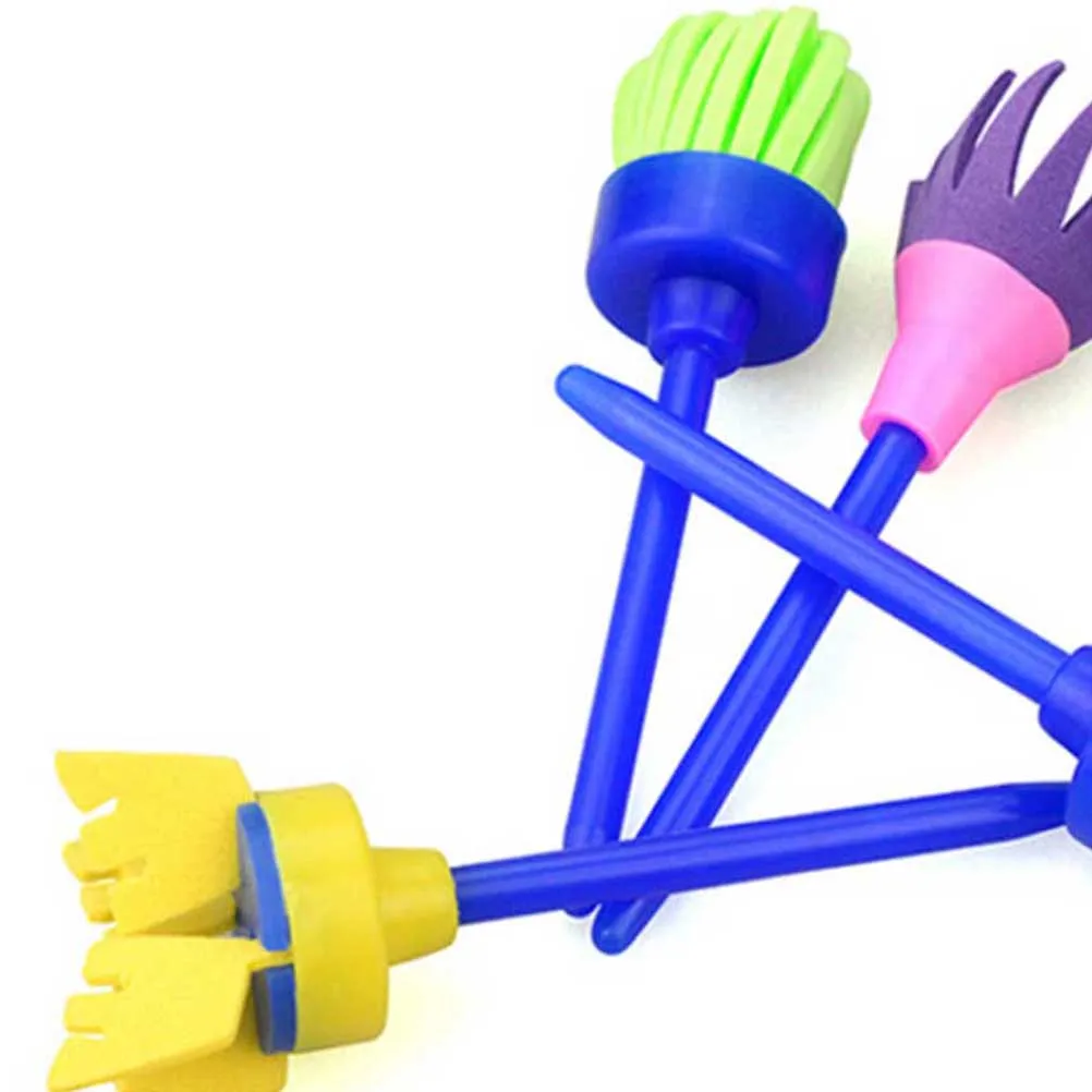 

4 Pcs Painting Sponge Brush Sponges Brushes Roller Kids Rollers for Pigment Child