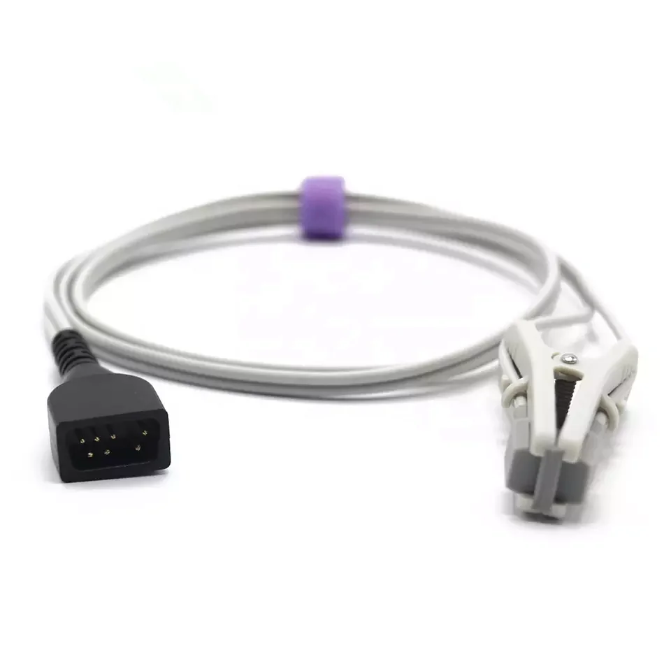 Animal Ear Clip SpO2 Sensor – Reusable 7-Pin, Fits 8000AA-1+8500VI