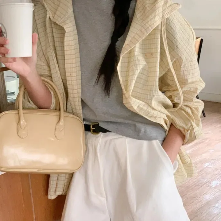 

Летняя модная женская рубашка 2026 года с длинным рукавом, капюшоном и клетчатым узором, свободного кроя, премиум-качества, удобная, универсальный дизайн