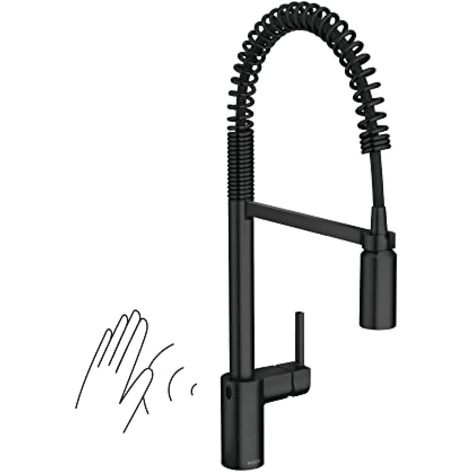 

Moen Align Black Motionsense Wave Sensor Touchless One-Handle High Arc Spring Pre-Rinse Pulldown Kitchen Faucet with Sprayer