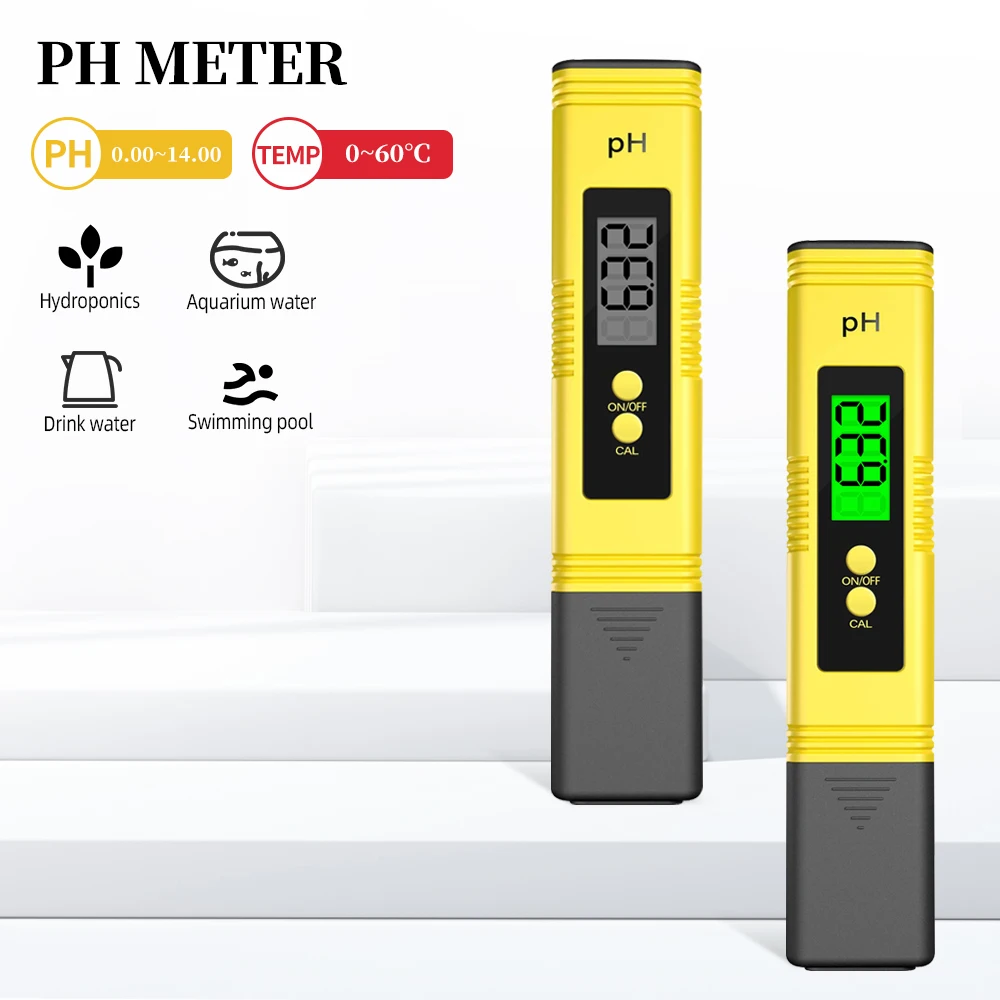 

Портативный PH-метр с ЖК-дисплеем, цифровой тестер качества воды 0-14 pH, детектор воды с автоматической калибровкой, ручка-тестер для бассейна, аквариума
