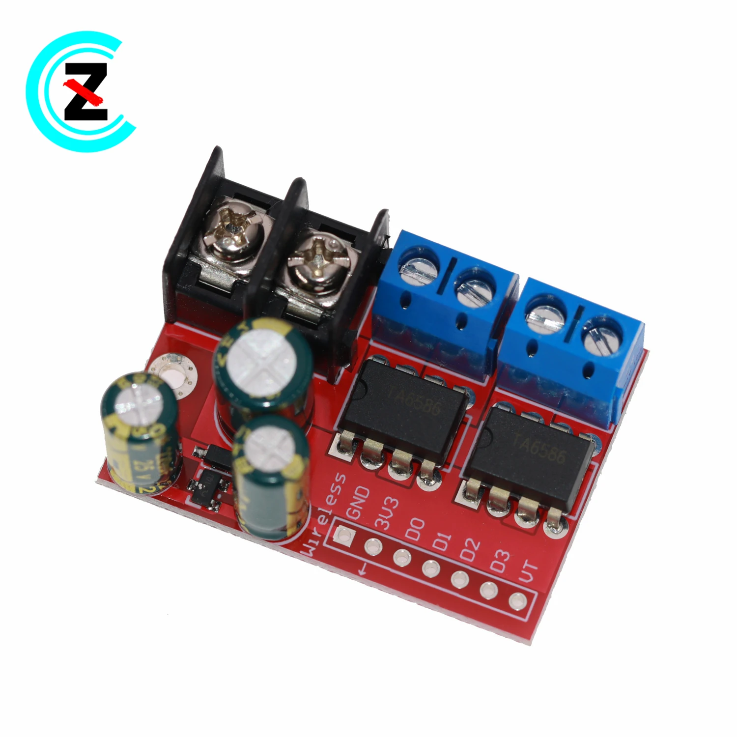 ZK-5AD 5A dual DC motor drive module can remote control positive and negative PWM speed regulation double H bridge