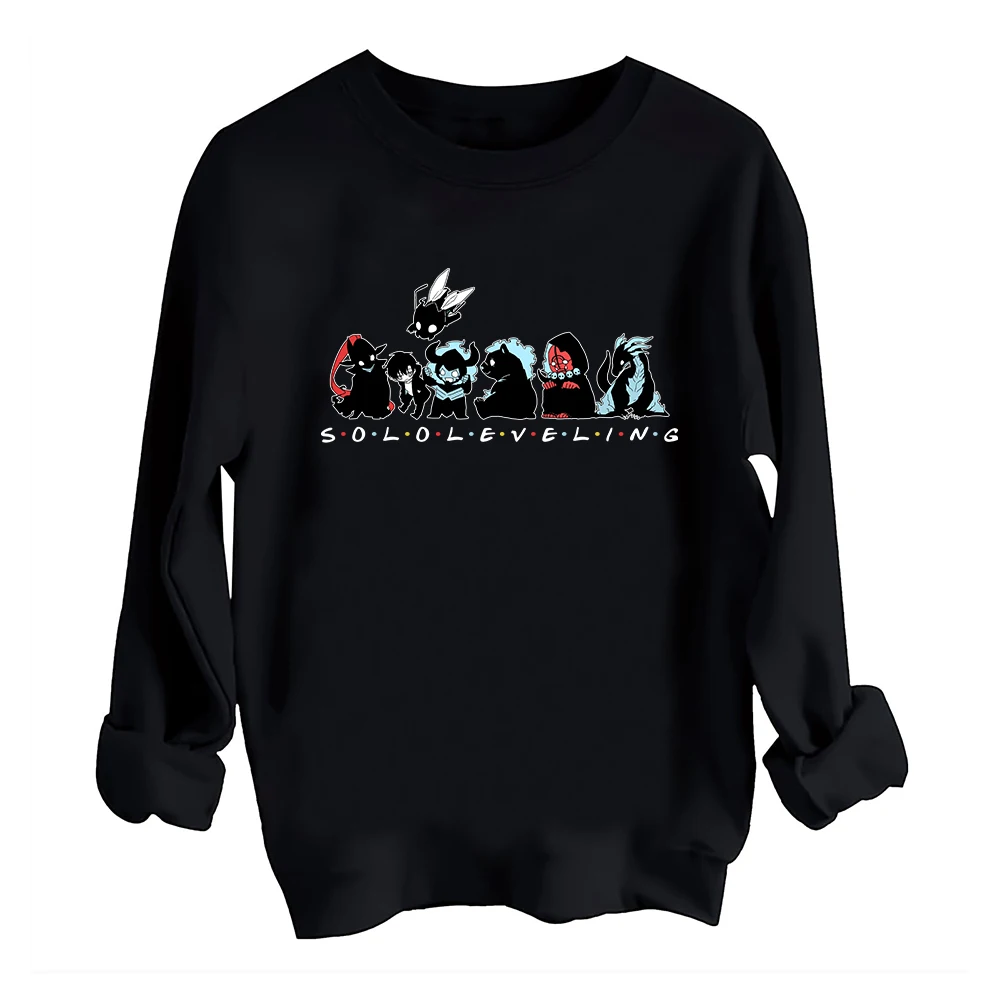 Anime Cute Solo Leveling Sweatshirt Harajuku Round Neck Long Sleeve Oversize Hoodie