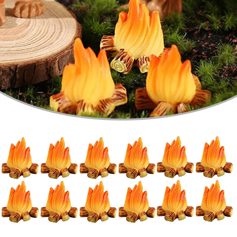 Garden Decor Fake Campfire Decoration Mini Fire Model Comfortable And Safe Creativity Cultivation Delicate Workmanship