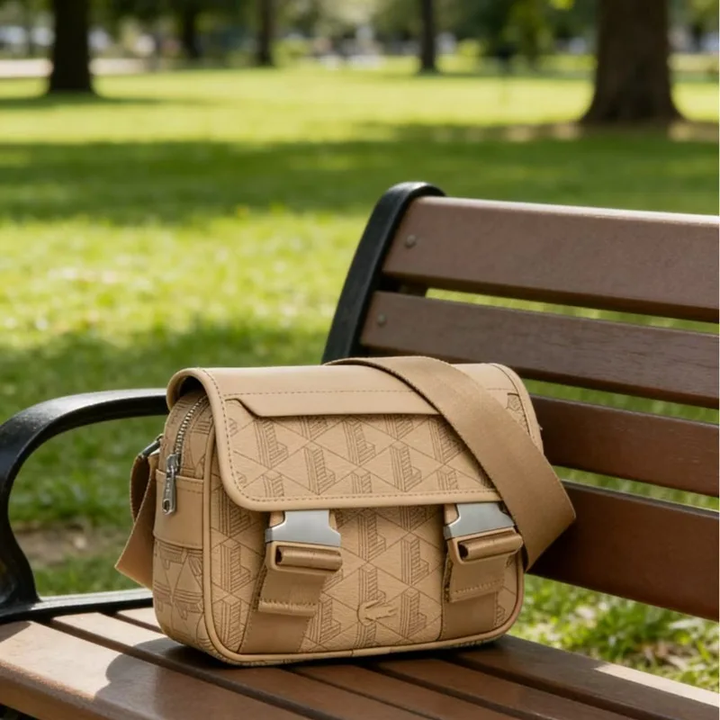 New retro printed messenger men's shoulder bag, PU casual trend crossbody bag, Boy fashionable mobile phone storage handbag