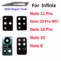 For Infinix Note 11 10 Pro NFC 8 8i Rear Back Camera Glass Lens Cover with Glue Sticker X697 X695 X695D X695C X693 X692 X690