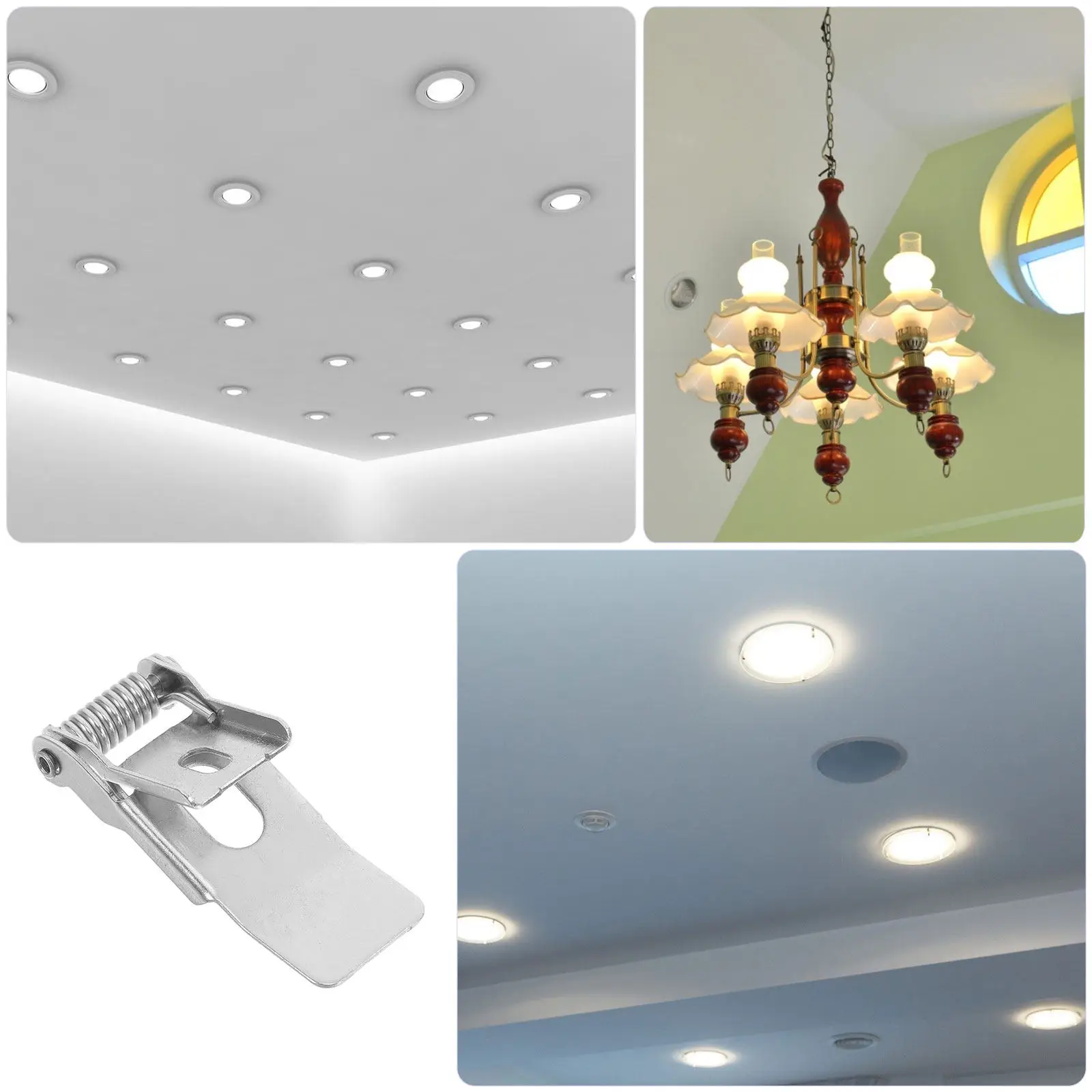 10Pcs Metal Spring Clips Downlight Clamps Recessed Lighting Fixtures Secure Hold Durable Material Versatile Use