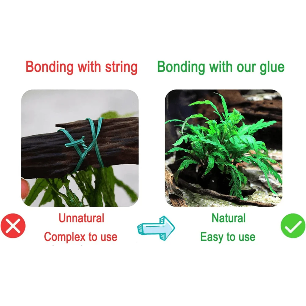 Aquarium Glue Instant Adhesive Multi-Purpose Aquarium Moss Glue for Plants And Cora Underwater Decorationls Instant Glue