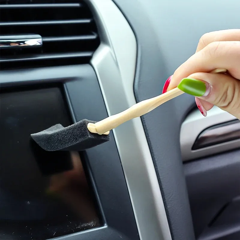 100/1pcs Car Air Conditioner Vent Cleaning Brush Auto Interior Air Outlet Detailing Scrub Sponge Brush Grille Duster Clean Tools