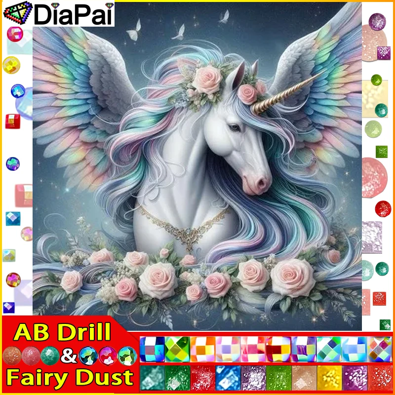 DIAPAI Fairy Dust AB Diamond Painting Full Square/Round Drill 5D DIY 