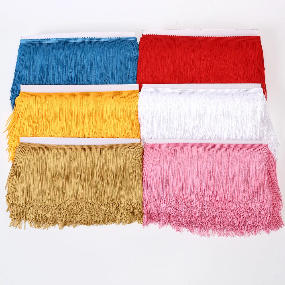 10cm wide Fringe Tassel Trim Lace for Diy Tassels Dress Decorative Trimmings Sewing Tassle Accessories Decoration Crafts Silk