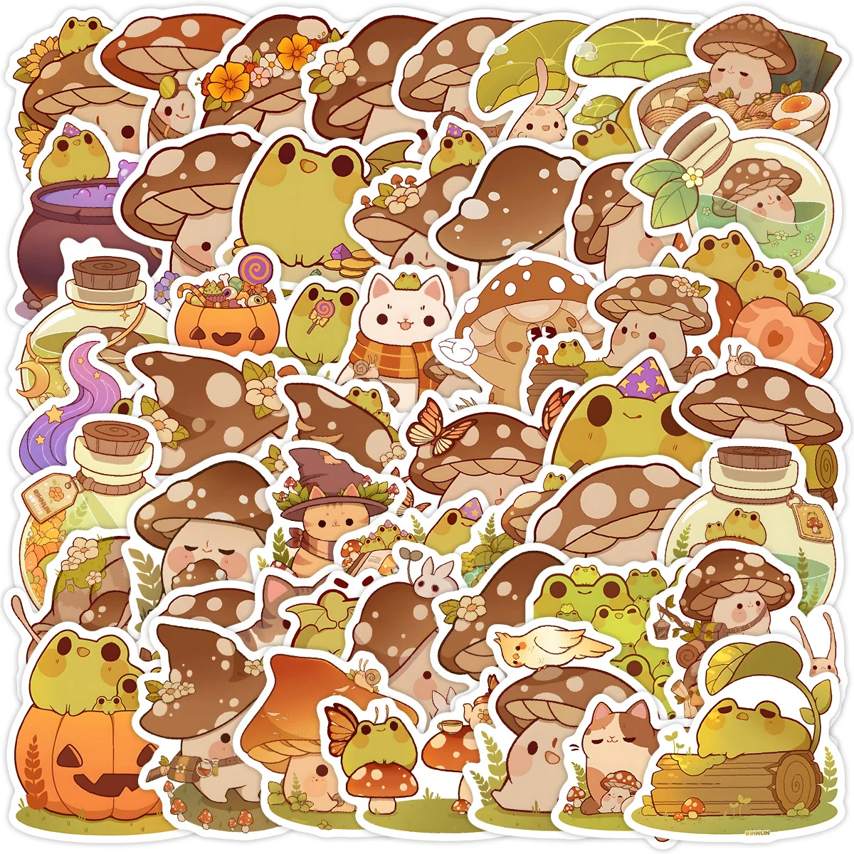 

10/50PCS Frog Cartoon Stickers Mushroom Graffiti Decals Cute Style Sticker Laptop Phone Guitar Car Bike Skateboard Kids Toys