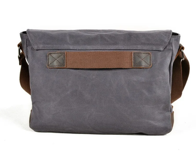 Vintage Herren Outdoor Casual Umhängetasche Canvas Single Shoulder Umhängetasche Herren Anti-Splash Oil Wax Vintage Umhängetasche – Detail 10