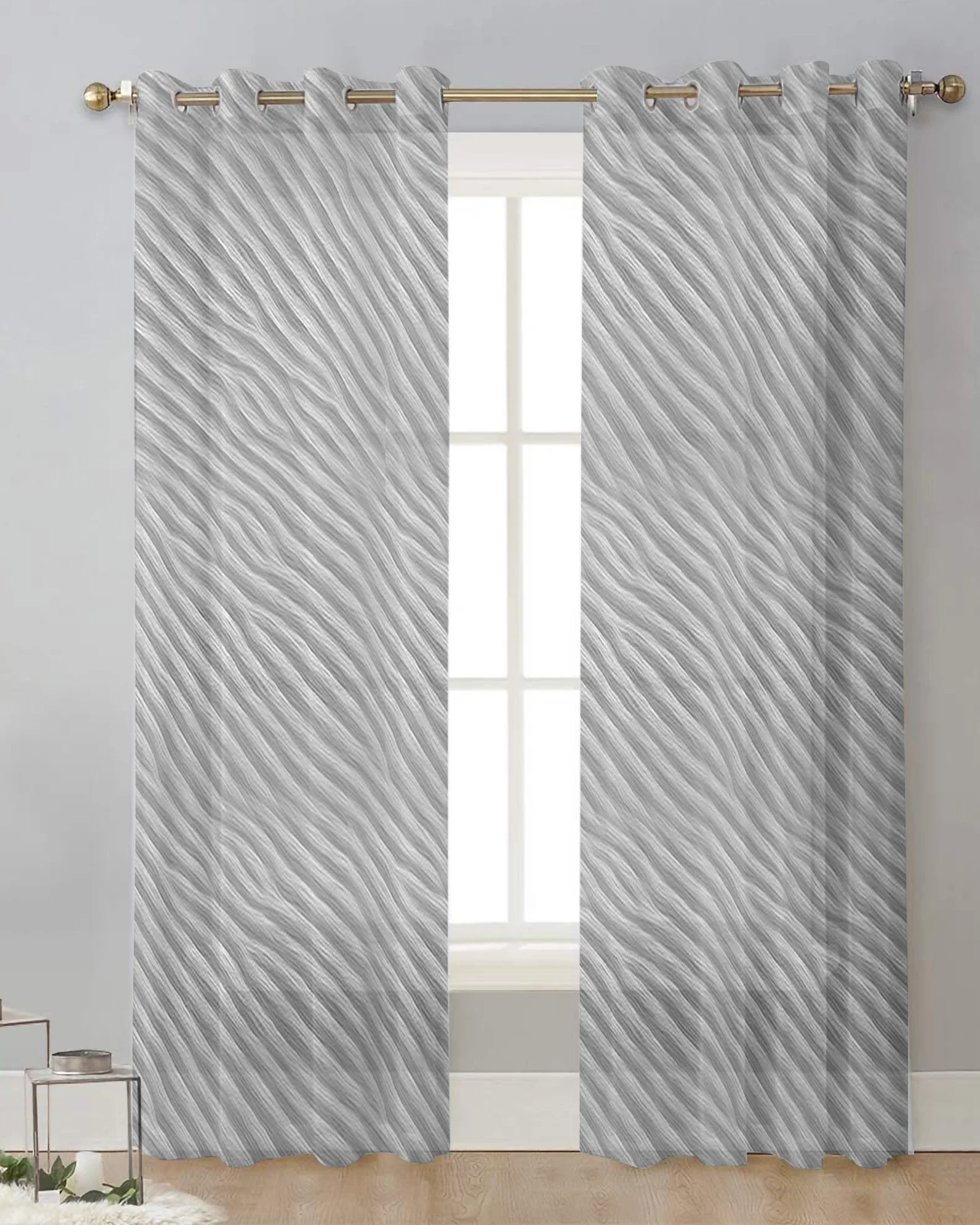 Texture Monochrome Desert Pattern Curtain Tulle Curtains For Living Room Kitchen Window Treatments Voile Curtains