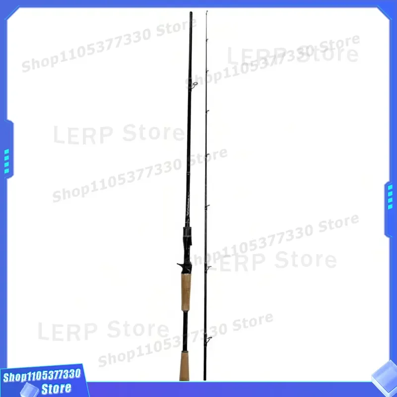 High Carbon Steel Perch Fishing Rod Straight Handle Black Lake Angling Gear Splicing Long Casting Pole Wholesale Equipment