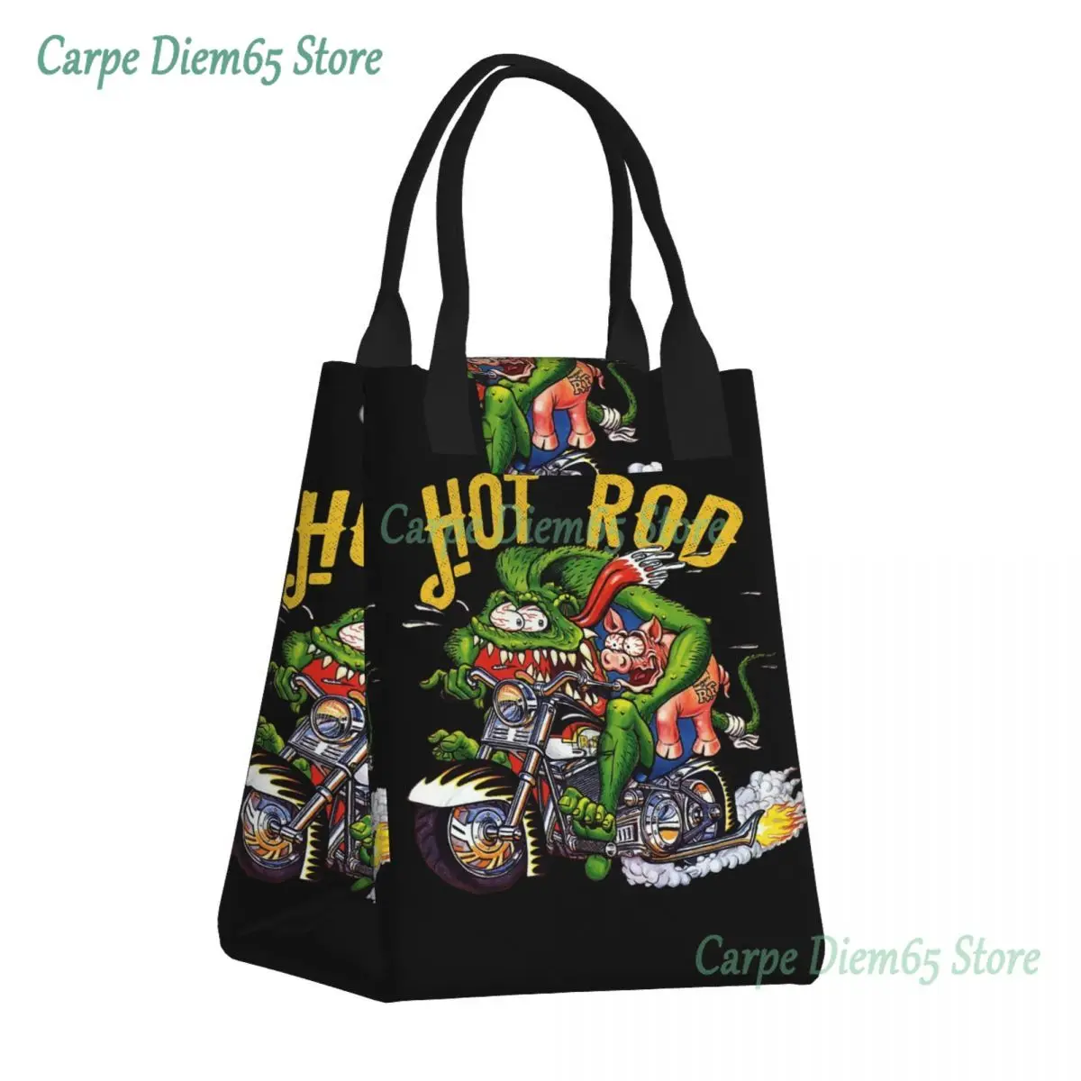 

Ratfink Ride Lunch Bag Resuable Rat Fink Cooler Thermal Insulated Lunch Box For Women School Beach Camping Travel Food Tote Bags