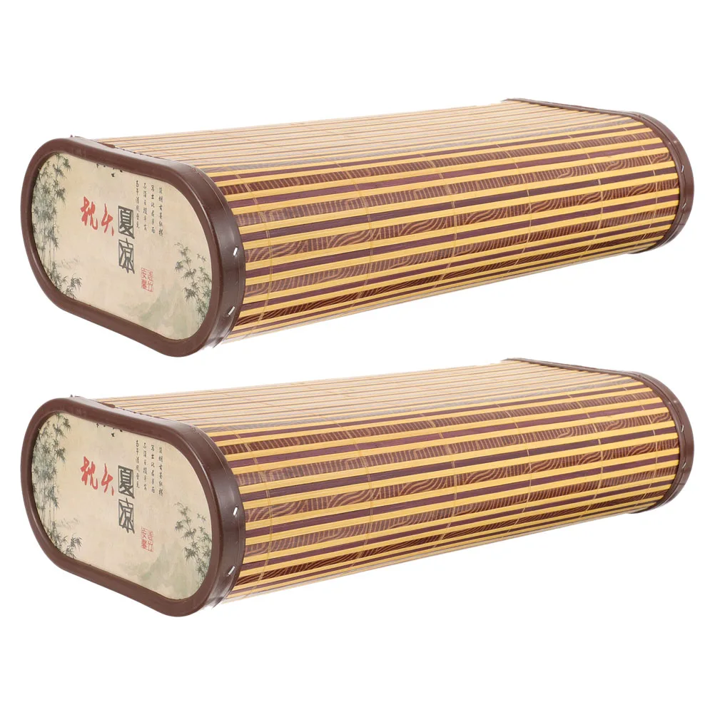 

2Pcs Summer Bamboo Pillow Hollow Cooling Neck Cushion for Hot Sleepers Breathable Ergonomic Sauna Headrest Cylindrical Pillow