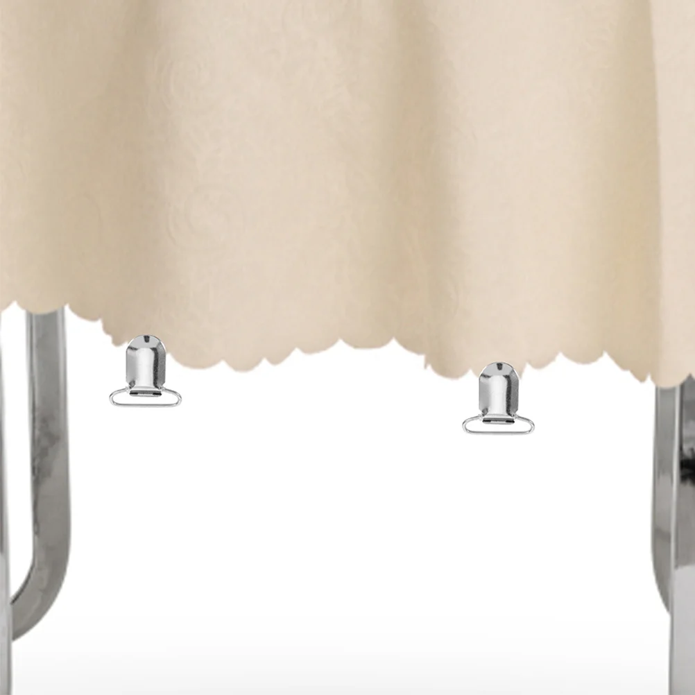 

25Pcs Metal Tablecloth Bed Sheet Clips Heavy Duty Fasteners for Mattress Pad Cover Sofa Cushion Sheet Clip Suspender Clips