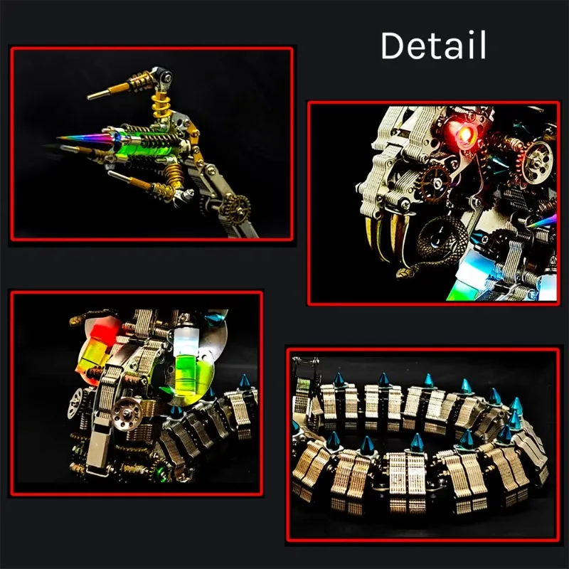 لغز معدني ثلاثي الأبعاد يمكنك صنعه بنفسك عدة كوبرا ميكانيكية عالية الصعوبة لتجميع المعادن نموذج تجميع يدوي مجسم لعبة ثلاثية الأبعاد