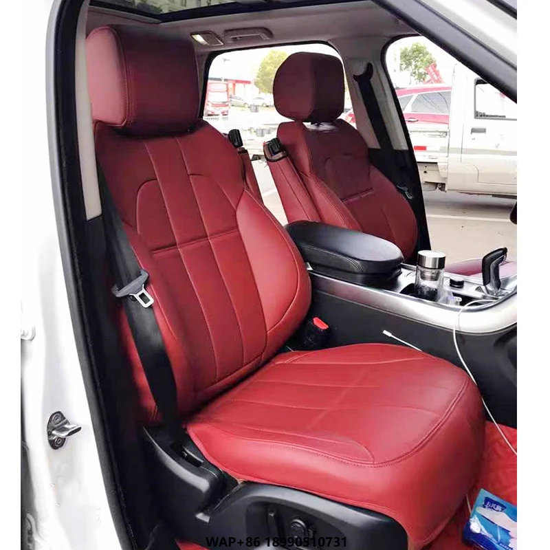 

Full Set Accessories Custom Fit for 2012-2024 Land Rover Range Rover Evoque 5 Seat Car Seat Covers Genuine Leather