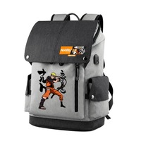 Naruto school bag man Sasuke Naruto Kakashi student waterproof wearable personality backpack large-capacity backpack gift