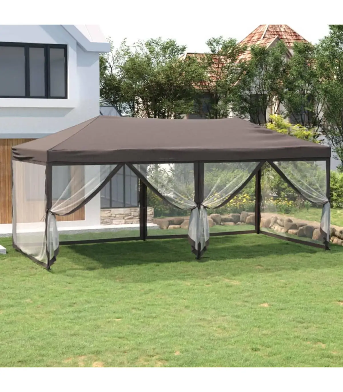 3x6 m gray taupé Wall folding party tent and gazebos