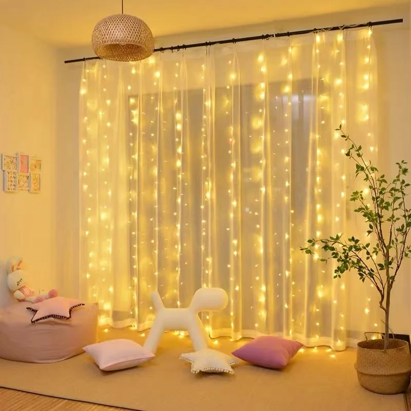 Holiday Light 3M 8 Mode USB LED Curtain Garland String Lights Fairy Light Remote Control Christmas Wedding Party Decorations