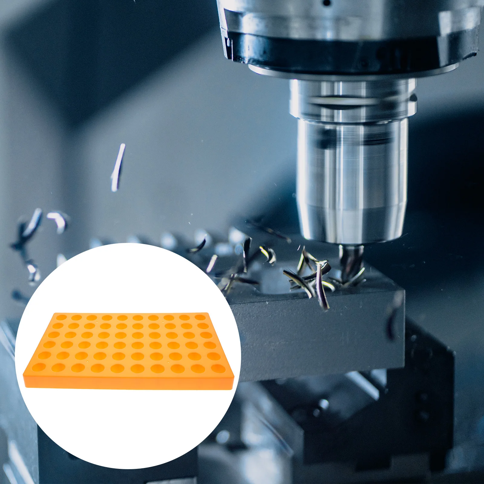 

Milling Cutter Storage Box Cnc Tool Holder Rack Drill Bit ganizer Toolbox 50 Holes Durable Plastic For Bits Tools ganization