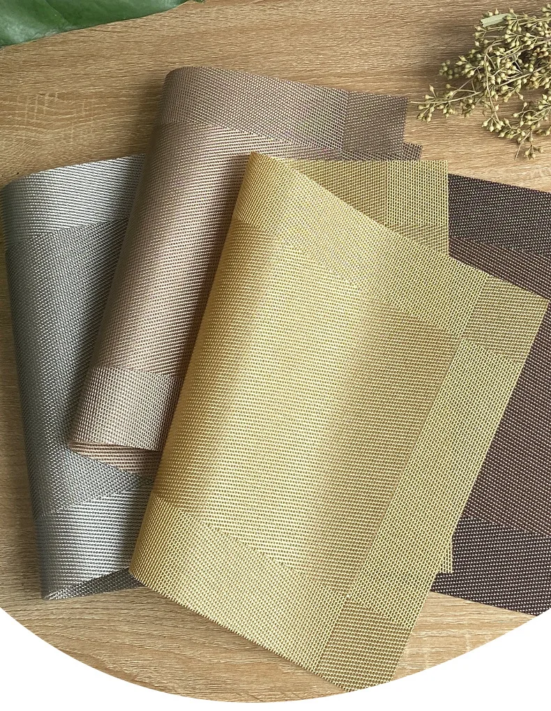 1/6/10PCS 30x45cm Gold PVC Placemats Fashion Dining Table Mat Discs Bowl Coasters Slip-Resistant Tablecloth Pad Christmas Gift