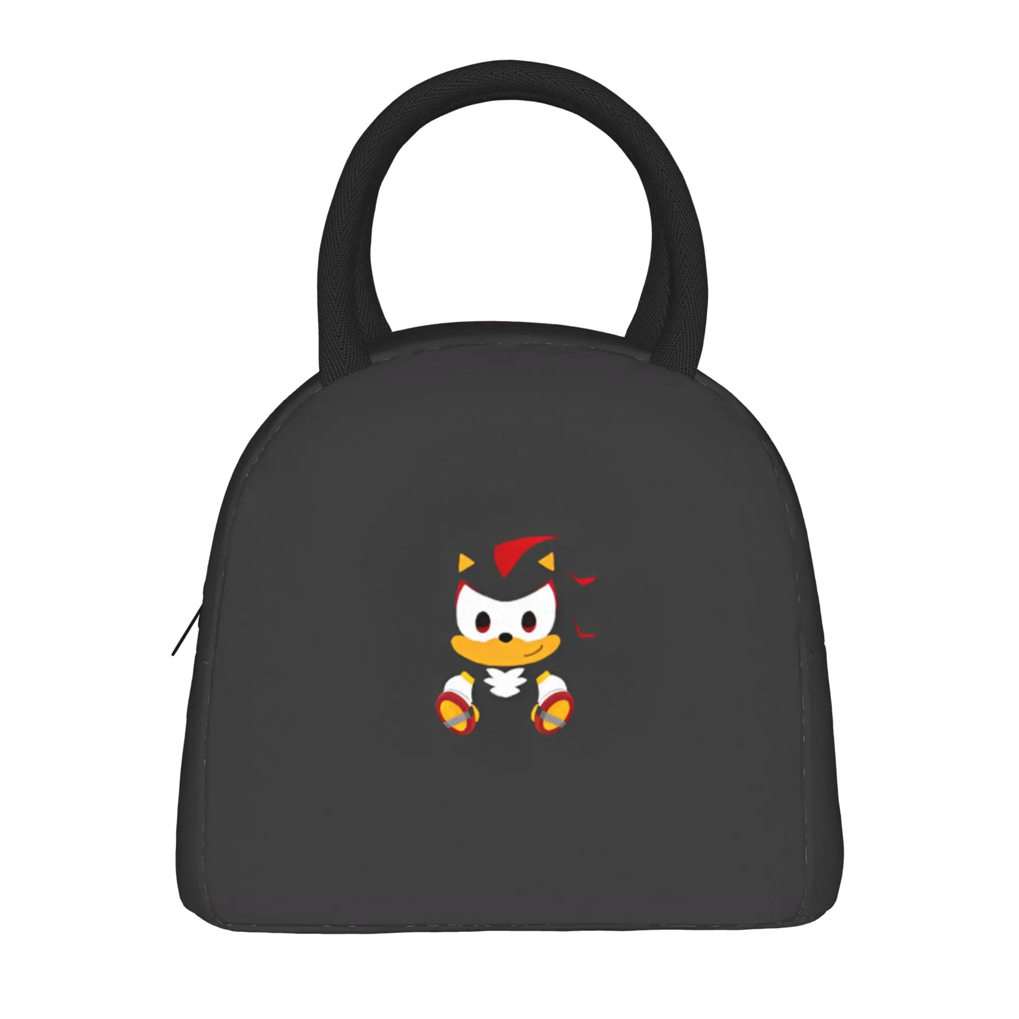 Shadow The Hedgehogs  Insulated Lunch Bag Cooler Bag Reusable  Leakproof Lunch Box Tote Food Storage Bags Beach  Travel