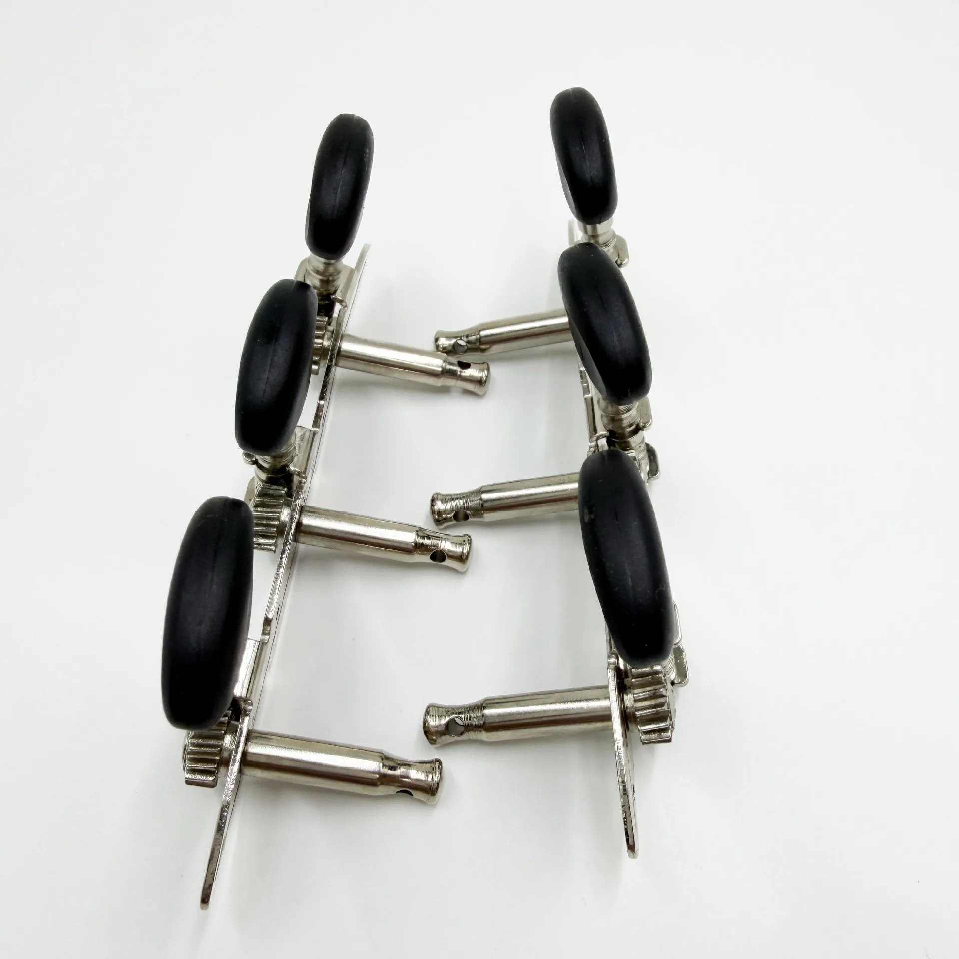 Boat Shape Classical Guitar Tuners 3-on-a-Plate Machine Heads Oval Buttons Replacement Tuning Pegs for Acoustic Nylon Guitar